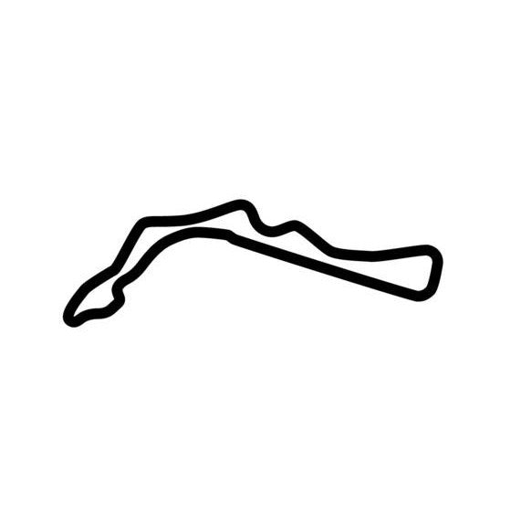 Most Autodrom Full Course Circuit Race Track Outline Vinyl Decal Sticker