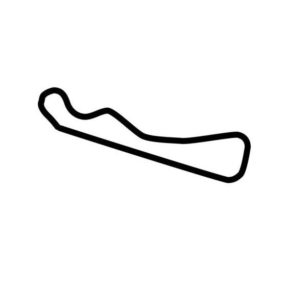 Most Autodrom Short Course Circuit Race Track Outline Vinyl Decal Sticker