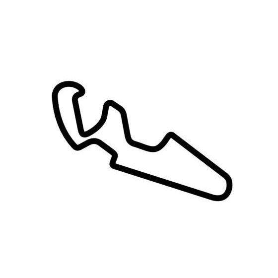 Motorland Aragon Circuit Race Track Outline Vinyl Decal Sticker