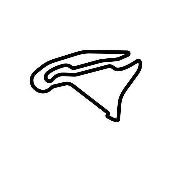 Nevers Magny Cours Circuit Race Track Outline Vinyl Decal Sticker