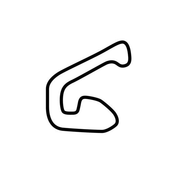 Nikko Circuit Race Track Outline Vinyl Decal Sticker