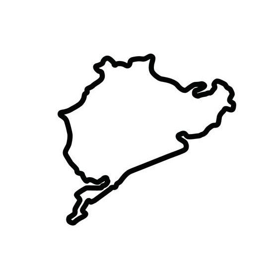 Nurburgring Full Circuit Race Track Outline Vinyl Decal Sticker