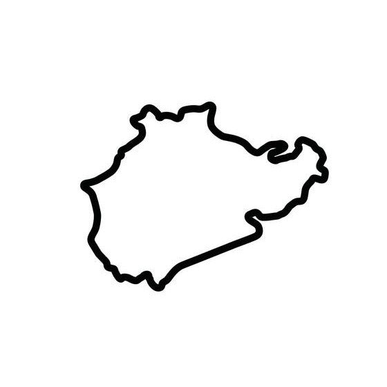 Nurburgring Nordschleife Northern Loop Circuit Race Track Outline Vinyl Decal Sticker