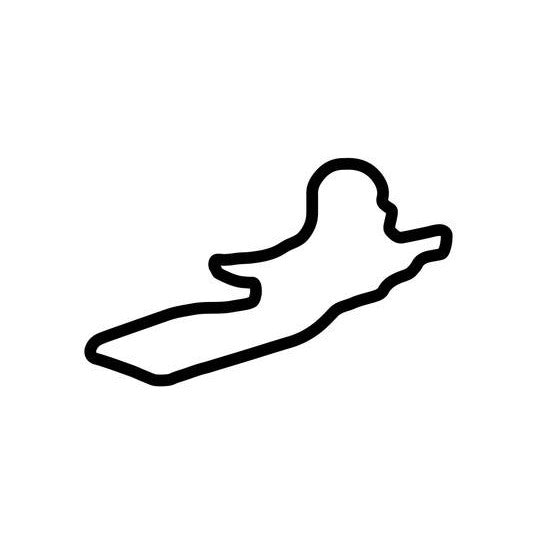 Pau Grand Prix Circuit Race Track Outline Vinyl Decal Sticker