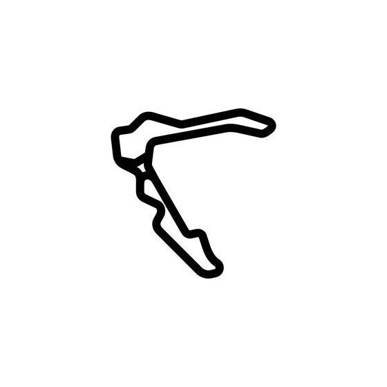 Pittsburgh International Race Complex Full Course Circuit Race Track Outline Vinyl Decal Sticker