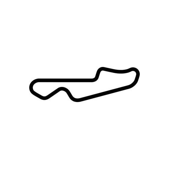 Pittsburgh International Race Complex South Course Circuit Race Track Outline Vinyl Decal Sticker