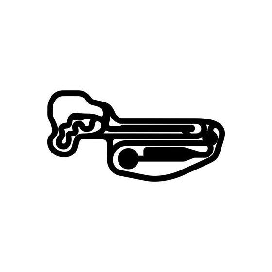 Porsche Experience Center Atlanta Circuit Race Track Outline Vinyl Decal Sticker