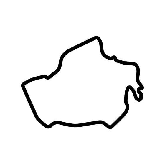 Potrero De Los Funes South America Circuit Race Track Outline Vinyl Decal Sticker