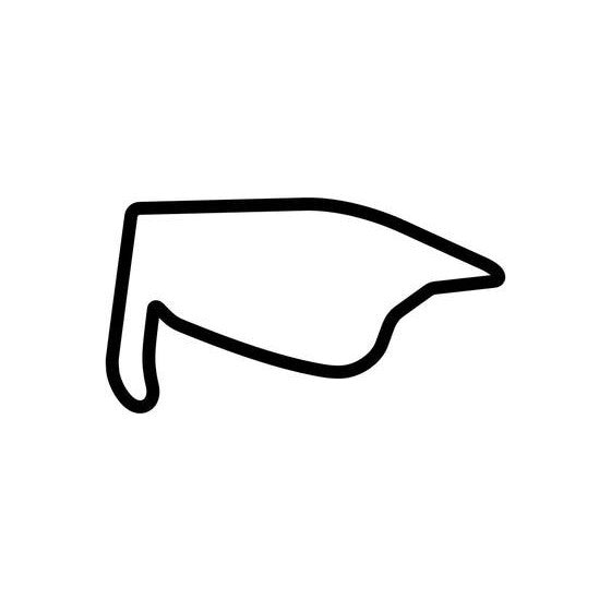 Pukekohe Park Raceway 1966 Long Track Race Track Outline Vinyl Decal Sticker