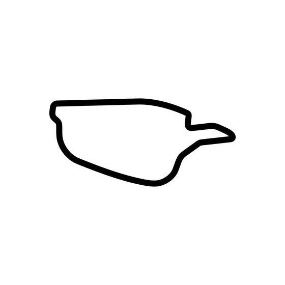 Pukekohe Park Raceway 291km Race Track Outline Vinyl Decal Sticker