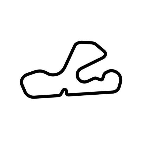 Putnam Park Road Course B Circuit Race Track Outline Vinyl Decal Sticker