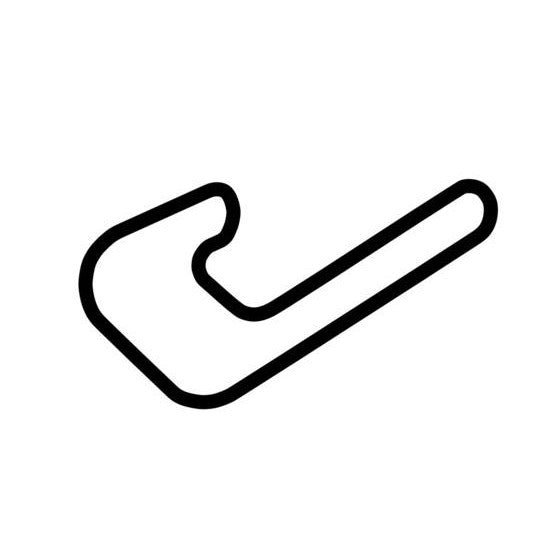 Queensland Raceway Clubman Circuit Race Track Outline Vinyl Decal Sticker