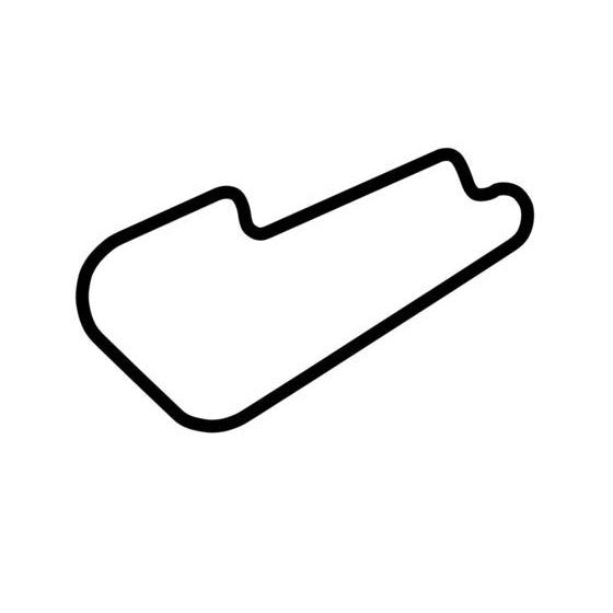 Queensland Raceway Sprint Circuit Race Track Outline Vinyl Decal Sticker