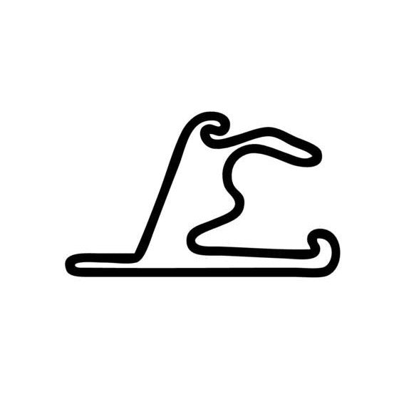 Shanghai International Circuit Race Track Outline Vinyl Decal Sticker