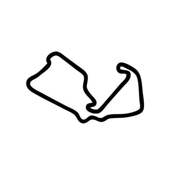 Silverstone Circuit Race Track Outline Vinyl Decal Sticker