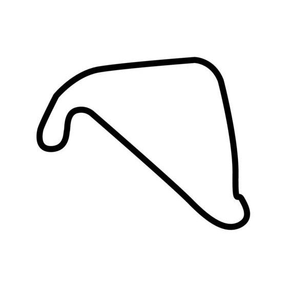 Silverstone National Circuit Race Track Outline Vinyl Decal Sticker