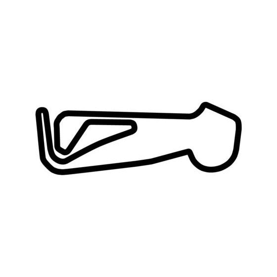 Snetterton Motor Racing Circuit 300 Race Track Outline Vinyl Decal Sticker