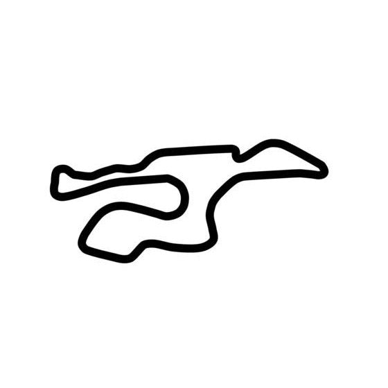 Sonoma Raceway Infineon Indy Moto Course Circuit Race Track Outline Vinyl Decal Sticker