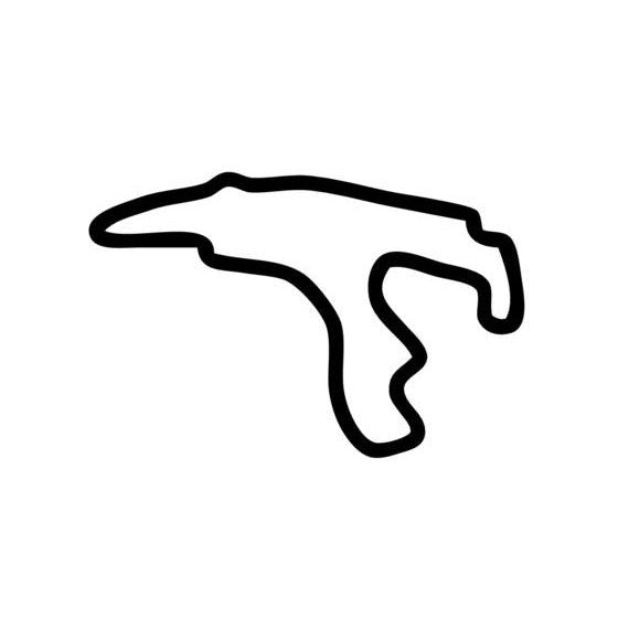 Spa Francorchamps Circuit Race Track Outline Vinyl Decal Sticker