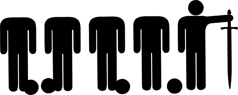 Sword Fighting Opponents Eliminated Vinyl Decal Sticker