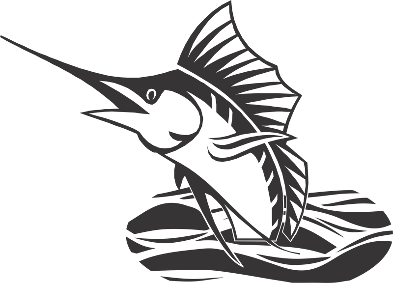 Swordfish Jumping Out Of Water Sport Fishing Sea Ocean Marine Marlin Animal Vinyl Decal Sticker
