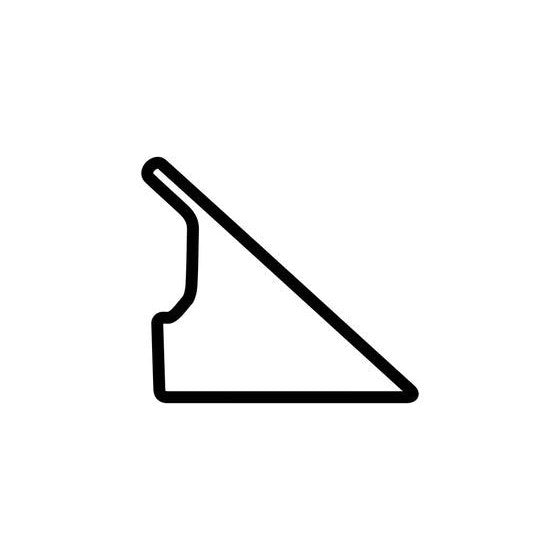 Texas Mile Circuit Race Track Outline Vinyl Decal Sticker