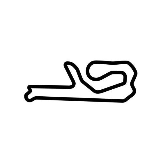 The Ridge Motorsports Park Circuit Race Track Outline Vinyl Decal Sticker