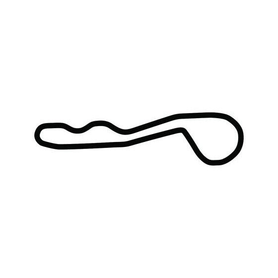 The Thermal Club North Palm Circuit Race Track Outline Vinyl Decal Sticker