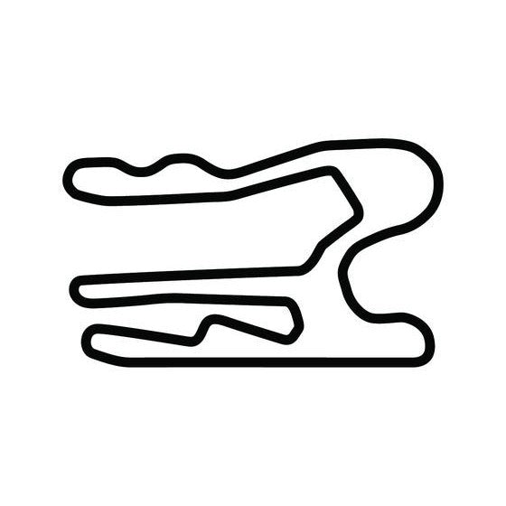 The Thermal Club Palm Circuit Race Track Outline Vinyl Decal Sticker