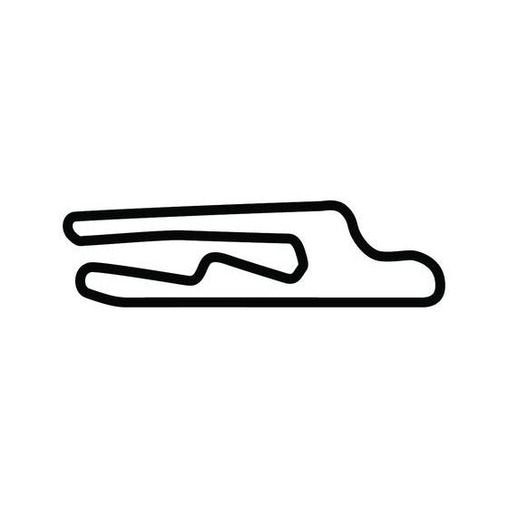 The Thermal Club South Palm Circuit Race Track Outline Vinyl Decal Sticker