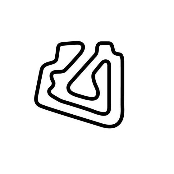 The Track At Centennial Circuit Race Track Outline Vinyl Decal Sticker