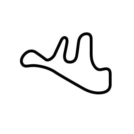 Thompson Motor Speedway Long Circuit Race Track Outline Vinyl Decal Sticker