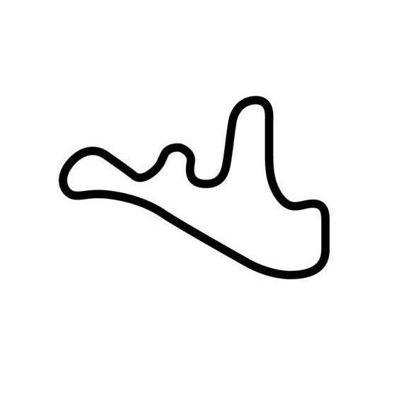 Thompson Motor Speedway Short Circuit Race Track Outline Vinyl Decal Sticker