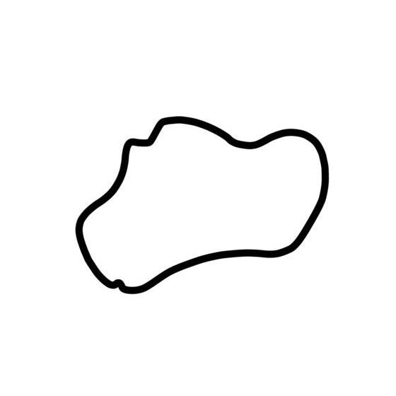 Thruxton Circuit Race Track Outline Vinyl Decal Sticker