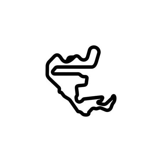 Thunderhill Raceway Park 5 Mile Course Circuit Race Track Outline Vinyl Decal Sticker
