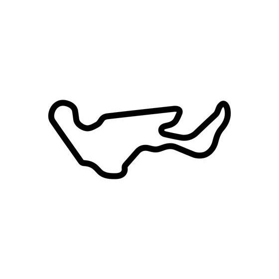 Thunderhill Raceway Park West Circuit Race Track Outline Vinyl Decal Sticker