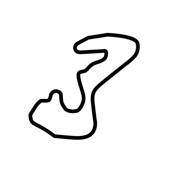 Tor Poznan Kart Circuit Race Track Outline Vinyl Decal Sticker