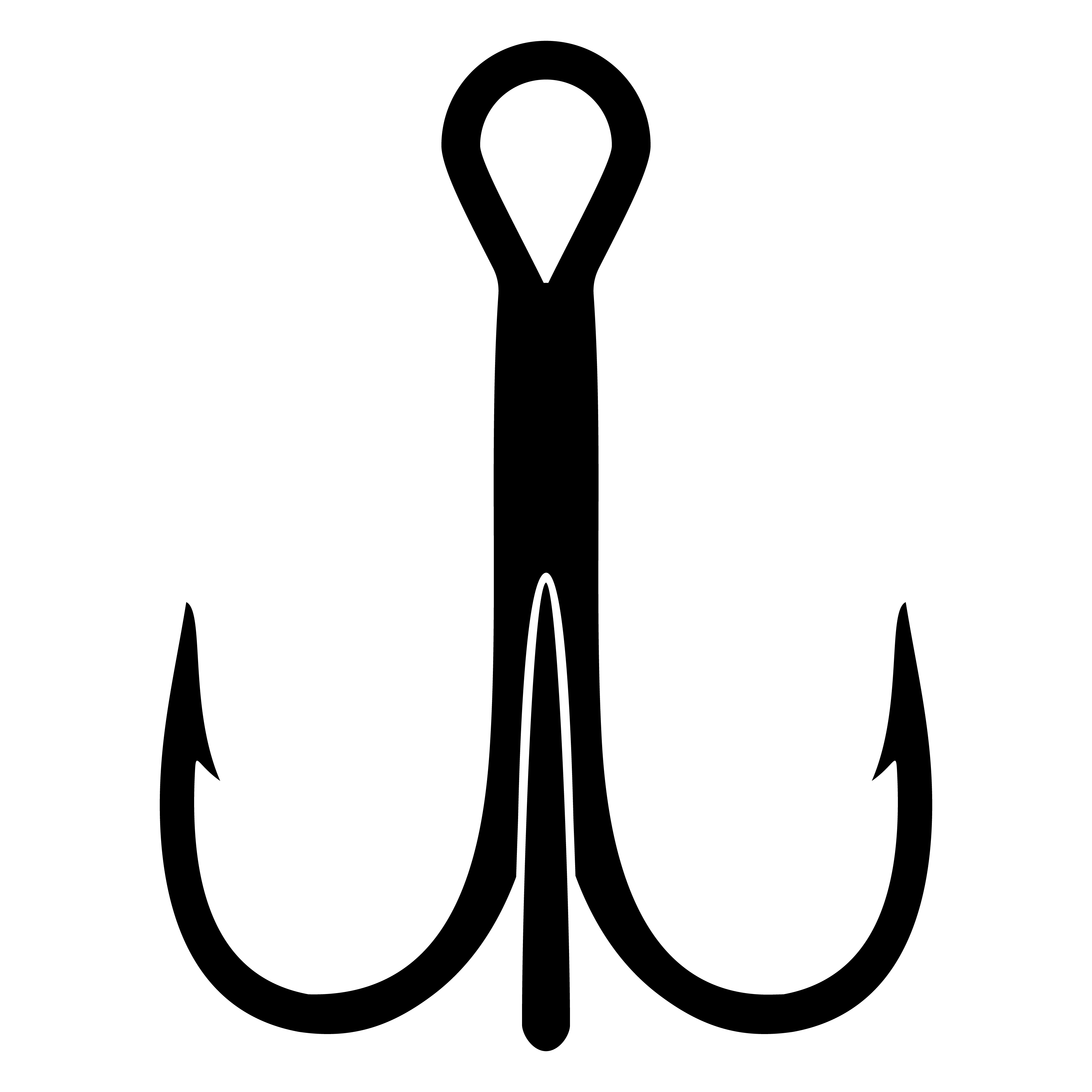 Treble Fishing Hook Lake River Ocean Hunter Outdoors Vinyl Decal Sticker Style06