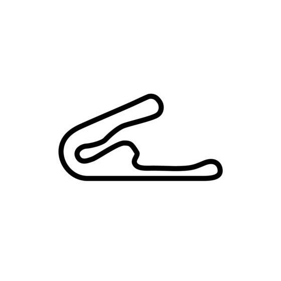 Tsukuba Motorcycle Circuit Race Track Outline Vinyl Decal Sticker