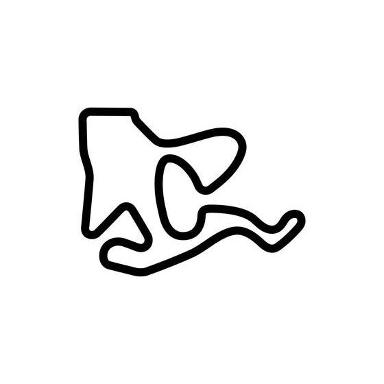 Us Air Motorsports Raceway Circuit Race Track Outline Vinyl Decal Sticker