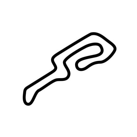 Valerbanen Karting Circuit Race Track Outline Vinyl Decal Sticker