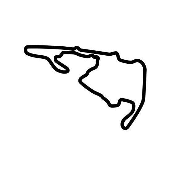 Virginia International Raceway Grand East Course Circuit Race Track Outline Vinyl Decal Sticker