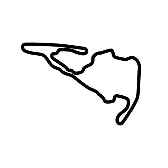 Virginia International Raceway Grand West Circuit Race Track Outline Vinyl Decal Sticker