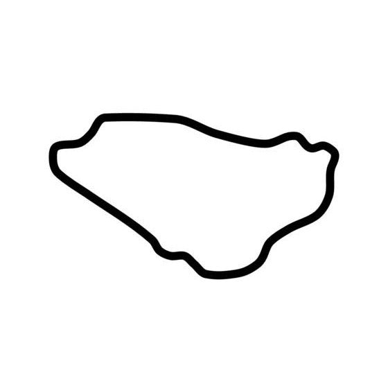 Virginia International Raceway Patriot Course Circuit Race Track Outline Vinyl Decal Sticker