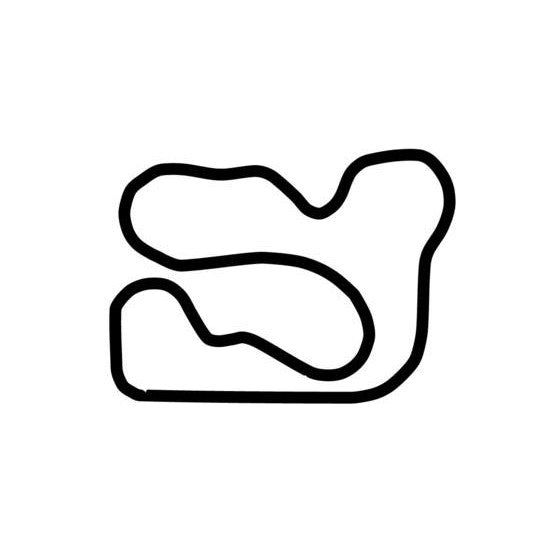 Waterford Hills Circuit Race Track Outline Vinyl Decal Sticker