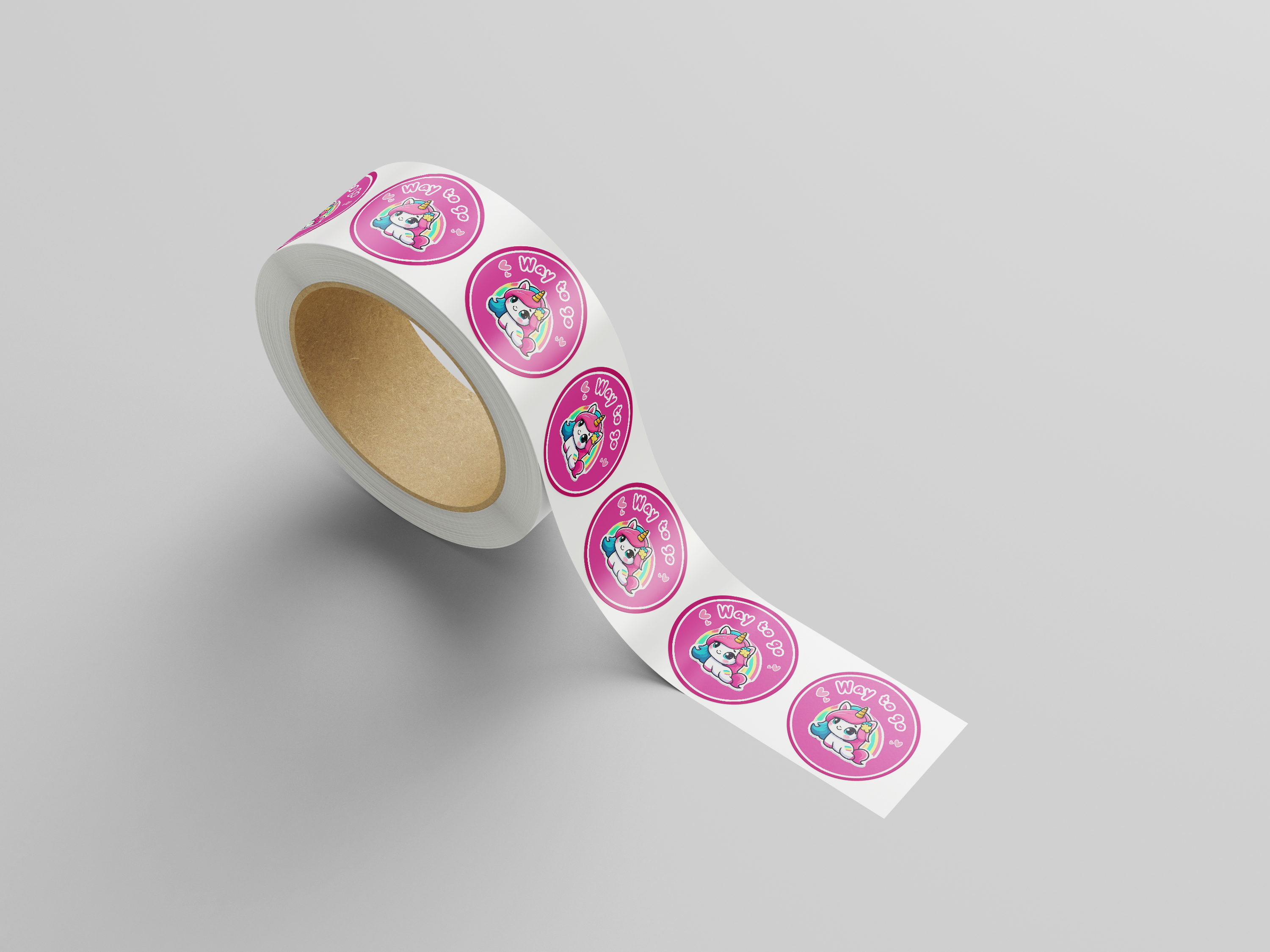 Way To Go Motivational Kids Cute Unicorn Girl Design 9 Classroom School Homework Award Sticker