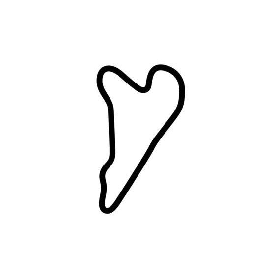 Westwood Motorsport Park Circuit Race Track Outline Vinyl Decal Sticker