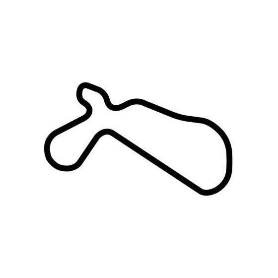 Willow Springs Big Willow Circuit Race Track Outline Vinyl Decal Sticker