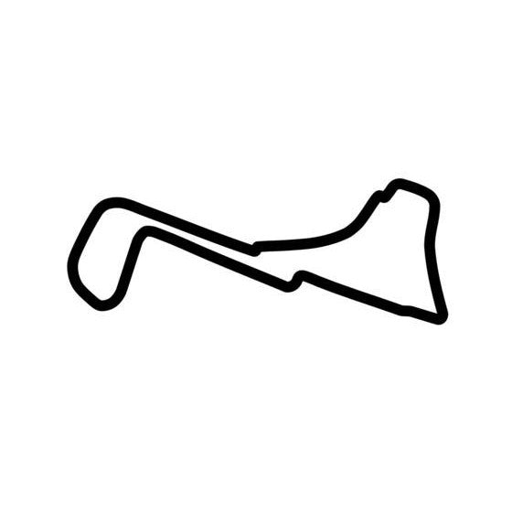 Zolder Circuit Race Track Outline Vinyl Decal Sticker