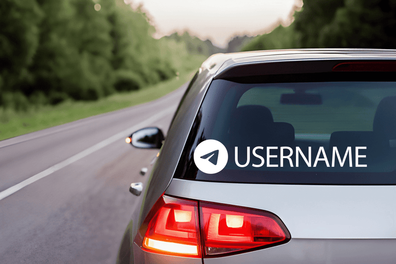 Telegram Username Social Media Vinyl Decal Sticker